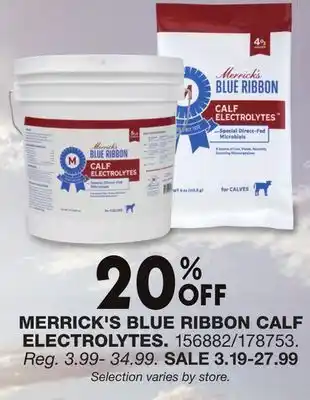 Blain's Farm & Fleet MERRICK'S BLUE RIBBON CALF ELECTROLYTES offer