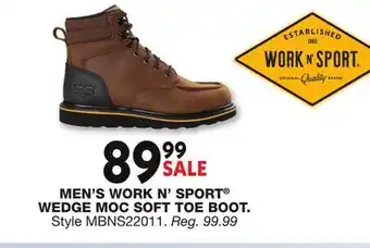 Blain's Farm & Fleet MEN'S WORK N' SPORT WEDGE MOC SOFT TOE BOOT offer