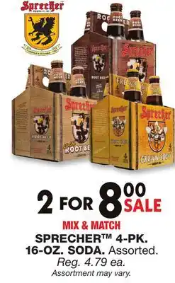 Blain's Farm & Fleet SPRECHER 4-PK. 16-OZ. SODA offer