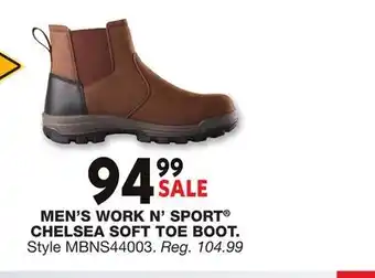 Blain's Farm & Fleet MEN'S WORK N' SPORT CHELSEA SOFT TOE BOOT offer