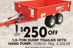 Blain's Farm & Fleet 1.5-TON DUMP TRAILER WITH HAND PUMP offer