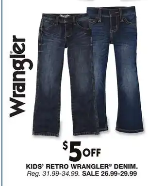 Blain's Farm & Fleet KIDS' RETRO WRANGLER DENIM offer