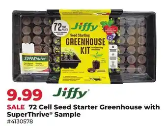 Runnings Jiffy 72 Cell Seed Starter Greenhouse with SuperThrive Sample offer