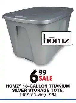 Blain's Farm & Fleet HOMZ 18-GALLON TITANIUM SILVER STORAGE TOTE offer