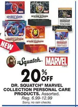 Blain's Farm & Fleet DR. SQUATCH MARVEL COLLECTION PERSONAL CARE PRODUCTS offer