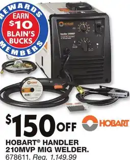 Blain's Farm & Fleet HOBART HANDLER 210MVP MIG WELDER offer