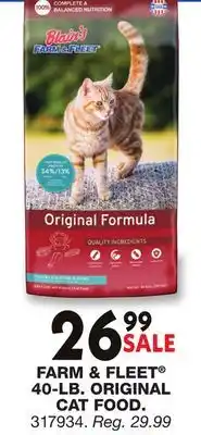 Blain's Farm & Fleet FARM & FLEET 40-LB. ORIGINAL CAT FOOD offer