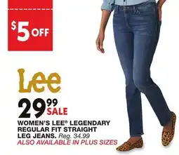 Blain's Farm & Fleet WOMEN'S LEE LEGENDARY REGULAR FIT STRAIGHT LEG JEANS offer