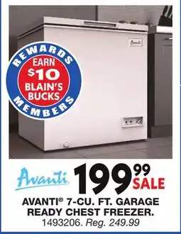 Blain's Farm & Fleet AVANTI 7-CU. FT. GARAGE READY CHEST FREEZER offer