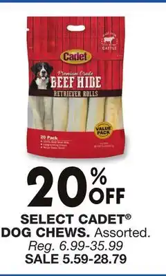 Blain's Farm & Fleet SELECT CADET DOG CHEWS offer