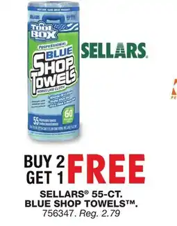 Blain's Farm & Fleet SELLARS 55-CT. BLUE SHOP TOWELS offer