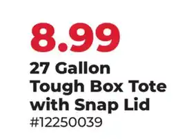 Runnings 27 Gallon Tough Box Tote with Snap Lid offer