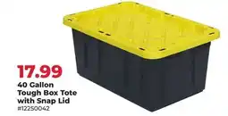 Runnings 40 Gallon Tough Box Tote with Snap Lid offer