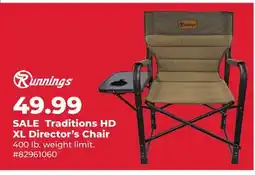 Runnings Runnings Traditions HD XL Director's Chair offer