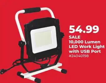 Runnings 10,000 Lumen LED Work Light with USB Port offer