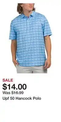 TJ Maxx Upf 50 Hancock Polo offer