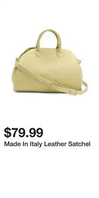 TJ Maxx Made In Italy Leather Satchel offer