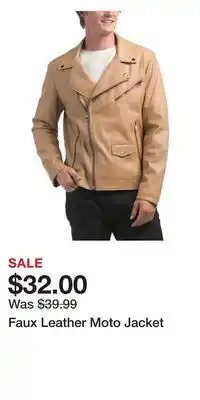 TJ Maxx Faux Leather Moto Jacket offer