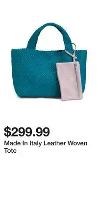 TJ Maxx Made In Italy Leather Woven Tote offer