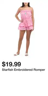 TJ Maxx Starfish Embroidered Romper offer