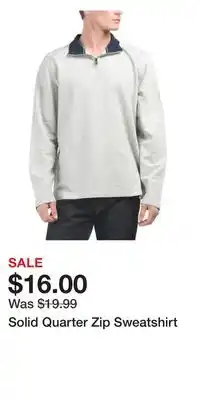 TJ Maxx Solid Quarter Zip Sweatshirt offer