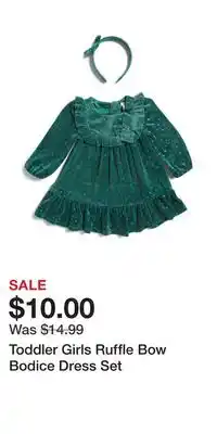 TJ Maxx Toddler Girls Ruffle Bow Bodice Dress Set offer