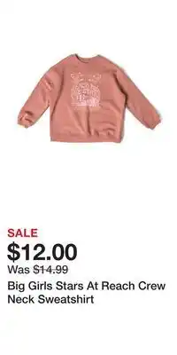 TJ Maxx Big Girls Stars At Reach Crew Neck Sweatshirt offer