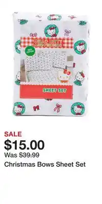 TJ Maxx Christmas Bows Sheet Set offer