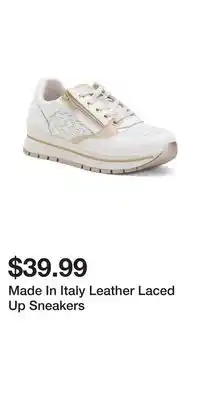 TJ Maxx Made In Italy Leather Laced Up Sneakers offer