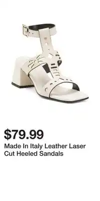 TJ Maxx Made In Italy Leather Laser Cut Heeled Sandals offer