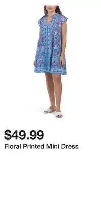 TJ Maxx Floral Printed Mini Dress offer