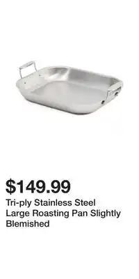 TJ Maxx Tri-ply Stainless Steel Large Roasting Pan Slightly Blemished offer