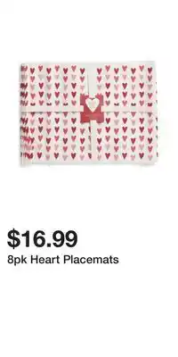 TJ Maxx 8pk Heart Placemats offer