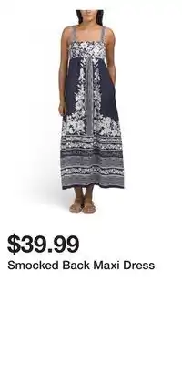 TJ Maxx Smocked Back Maxi Dress offer