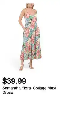 TJ Maxx Samantha Floral Collage Maxi Dress offer