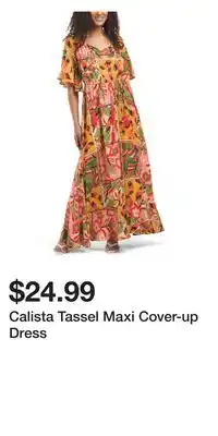 TJ Maxx Calista Tassel Maxi Cover-up Dress offer