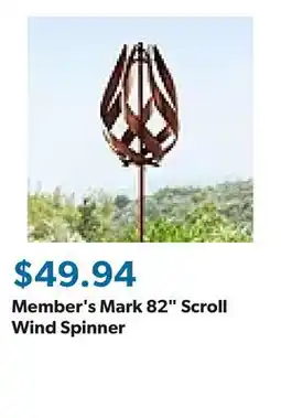 Sam's Club Member's Mark 82 Scroll Wind Spinner offer