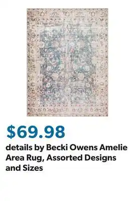 Sam's Club details by Becki Owens Amelie Area Rug, Assorted Designs and Sizes offer