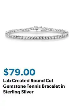 Sam's Club Lab Created Round Cut Gemstone Tennis Bracelet in Sterling Silver offer