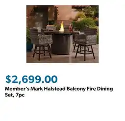 Sam's Club Member's Mark Halstead Balcony Fire Dining Set, 7pc offer