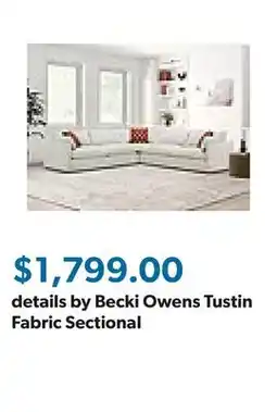 Sam's Club details by Becki Owens Tustin Fabric Sectional offer