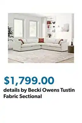 Sam's Club details by Becki Owens Tustin Fabric Sectional offer