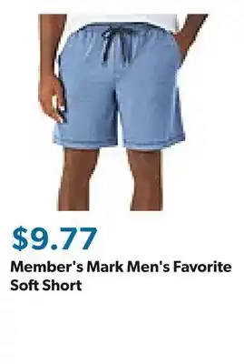 Sam's Club Member's Mark Men's Favorite Soft Short offer