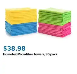 Sam's Club Hometex Microfiber Towels, 96 pack offer