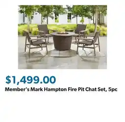 Sam's Club Member's Mark Hampton Fire Pit Chat Set, 5pc offer