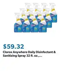 Sam's Club Clorox Anywhere Daily Disinfectant & Sanitizing Spray 32 fl. oz., 12 ct offer