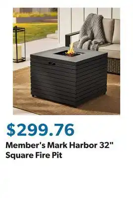 Sam's Club Member's Mark Harbor 32 Square Fire Pit offer