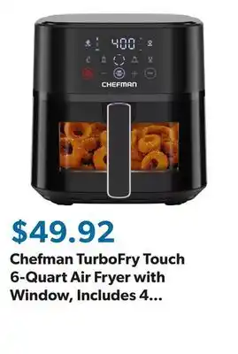 Sam's Club Chefman TurboFry Touch 6-Quart Air Fryer with Window, Includes 4 Cooking Presets offer