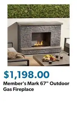 Sam's Club Member's Mark 67 Outdoor Gas Fireplace offer