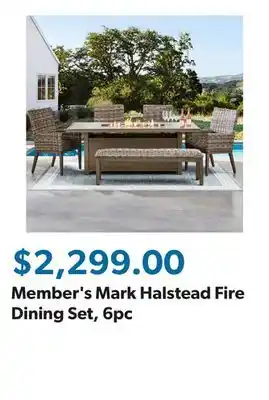 Sam's Club Member's Mark Halstead Fire Dining Set, 6pc offer